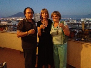 Andrea with hosts:  Antonio Ciervo  and Chantal Lora 